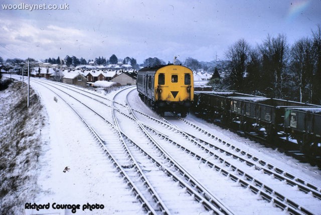 Snow on tracks Romsey 1971